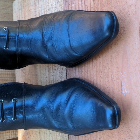 Nobel Black Leather Ankle Boots Made in Italy - Picture 4 of 8